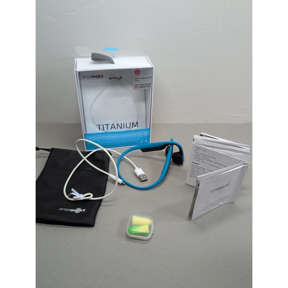 AfterShokz Trekz Over the Ear Headphones - Ocean Blue